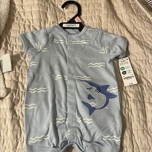 Carter's Light Blue Shark Bodysuit